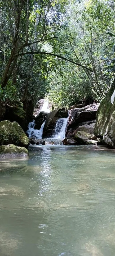 Pasadia con rio y cascadas