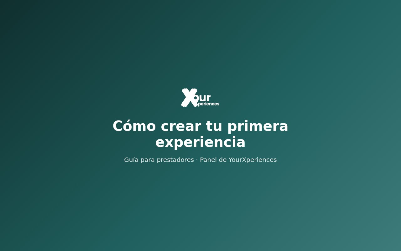 Cómo crear tu primera experiencia