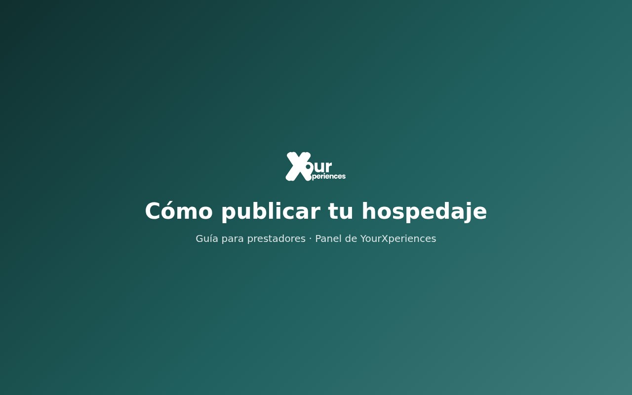 Cómo publicar tu hospedaje