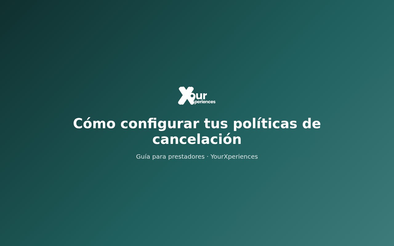 Cómo configurar tus políticas de cancelación